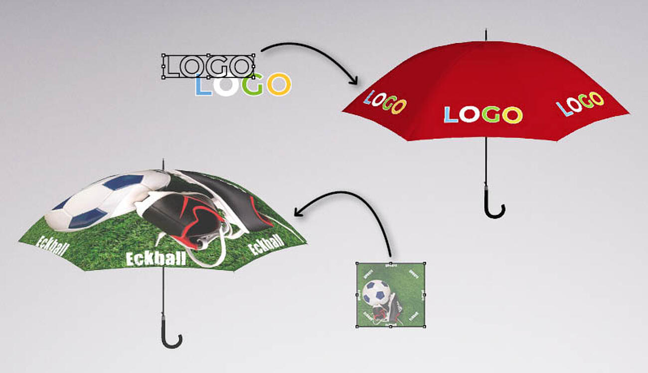 Regenschirme bedrucken