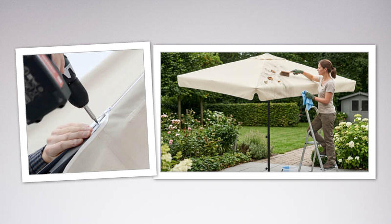 Pflege und Reinigung von Sonnenschirmen Pflege und Reinigung von Sonnenschirmen
