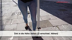 Zelt-Füße in die richtige Höhe stellen