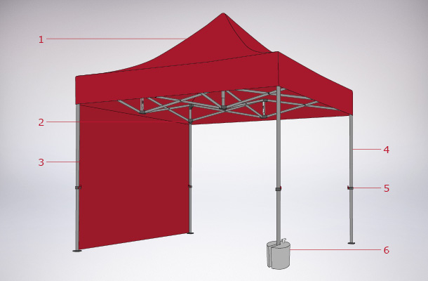 Wie ist ein Faltzelt aufgebaut? Wie ist ein Faltzelt aufgebaut?