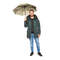 Person mit Taschenschirm Person mit Taschenschirm