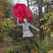 Regenschirm mit Person Regenschirm mit Person