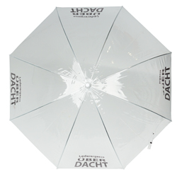 Transparenter Regenschirm Logo bedruckt Werbeschirm